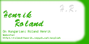 henrik roland business card